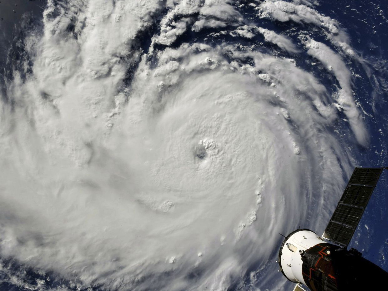 Hurricane Florence satellite image taken on September 10, 2018.